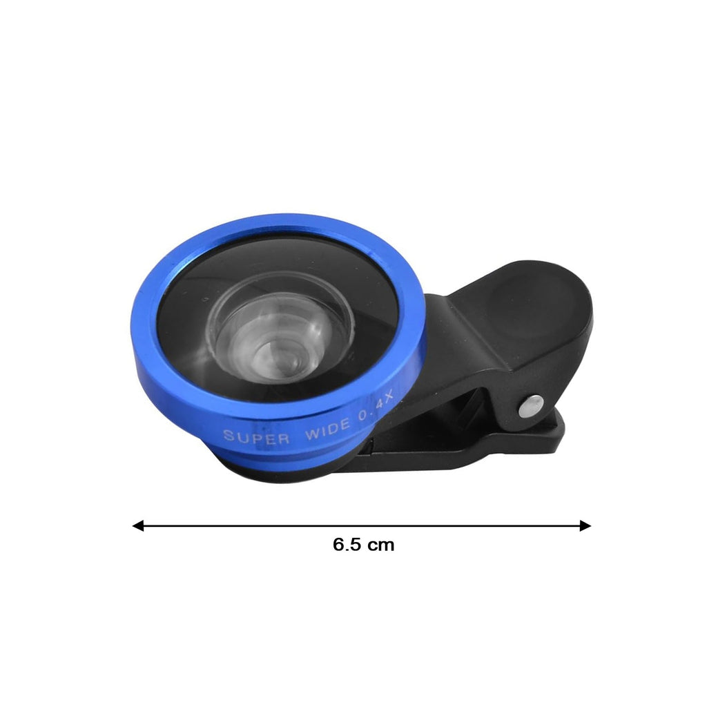 Accessories included with wide-angle selfie lens, including protective cover