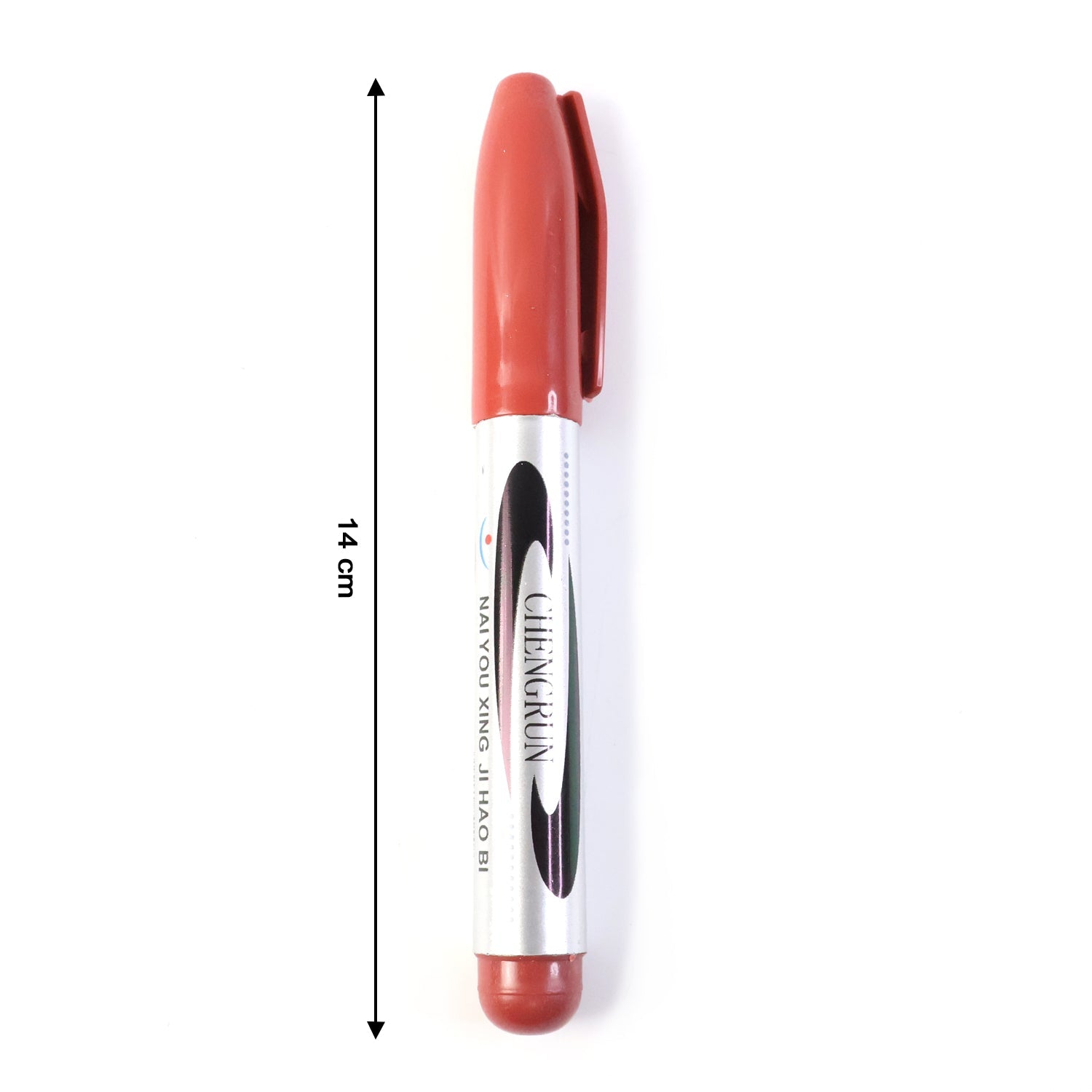 Maroon permanent marker pen cap preventing ink drying