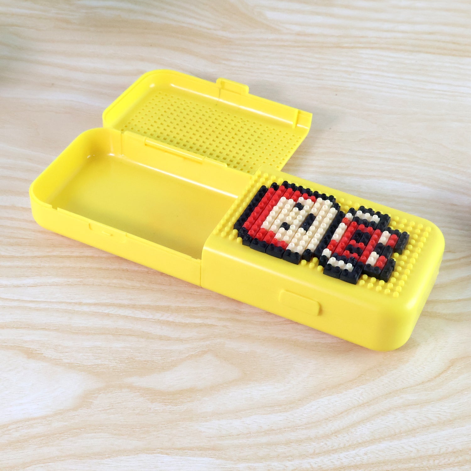 Side view of the creative DIY Pixel Art Pen Stand, ready for customization.