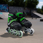Roller boots featuring adjustable sizing for growing feet