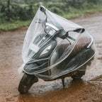 Transparent rain shield plastic cover for scooter protection