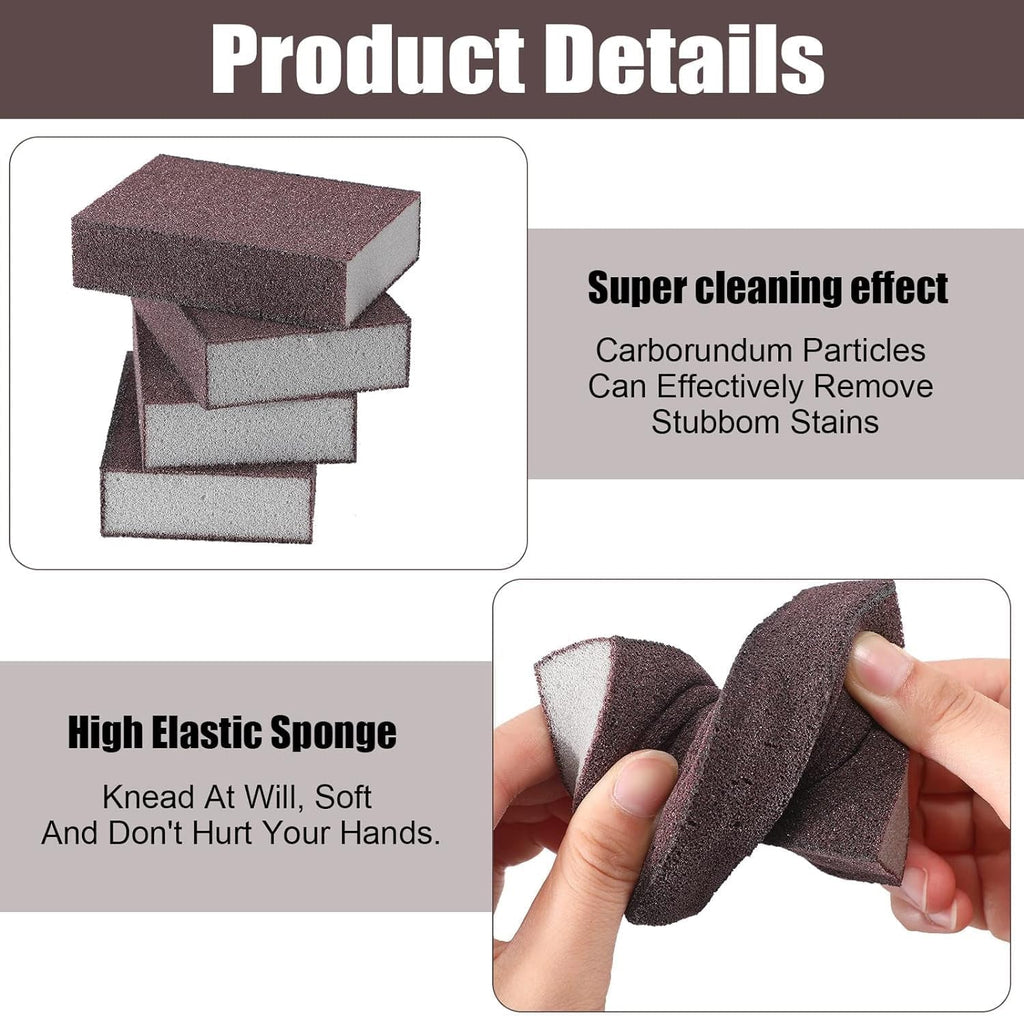 Durable kitchen cleaning sponge with abrasive scrub surface
