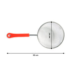Durable metal fine mesh kitchen strainer with ergonomic handle
