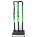 Cricket game stump set with sturdy plastic wickets