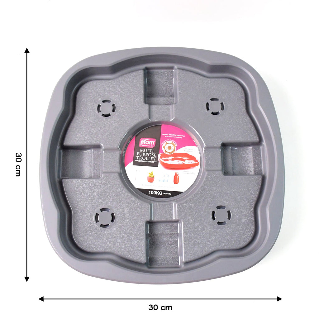 Side view of heavy duty gas cylinder trolley showing compact design