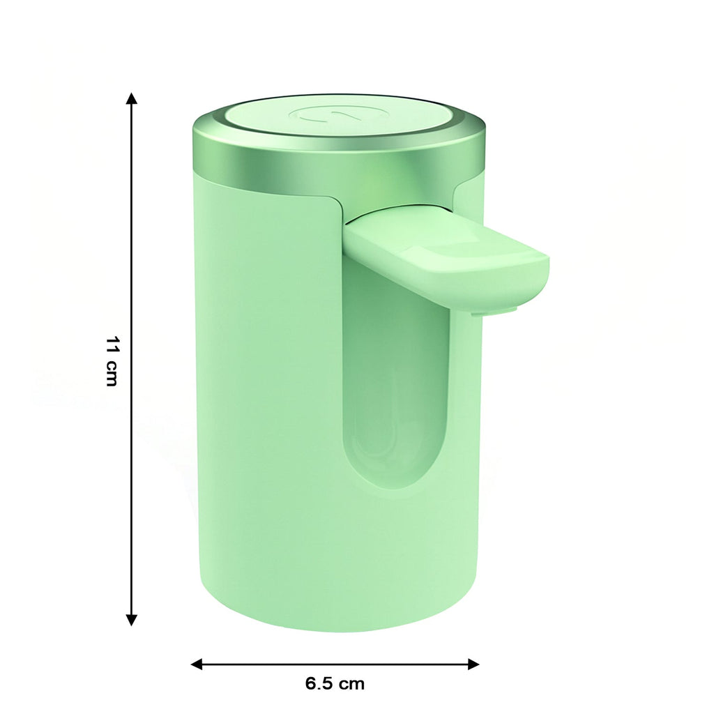 USB rechargeable water dispenser shown with its charging cable.