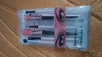 Compact travel-friendly soft makeup brush set inside pouch ready for use