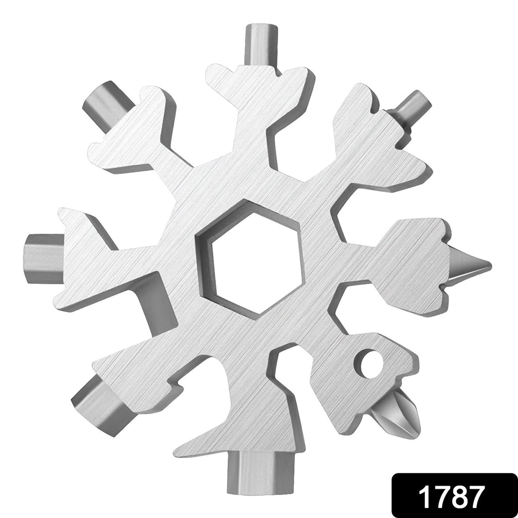 Snowflake Multi-Tool demonstrating its various hex wrench sizes for versatile use.