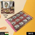 Close-up of the self-adhesive backing on a stainless steel agarbatti holder.