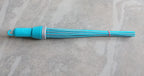 Plastic broom for effective cleaning, highlighting its stiff bristles and base.