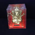 Detailed craftsmanship of large solar-powered Lord Ganesha statue