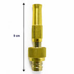 Heavy-duty brass hose nozzle for watering and cleaning