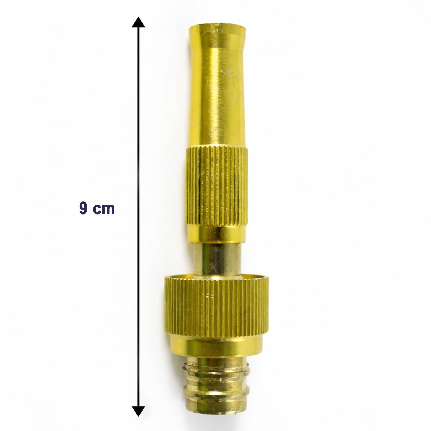 Heavy-duty brass hose nozzle for watering and cleaning
