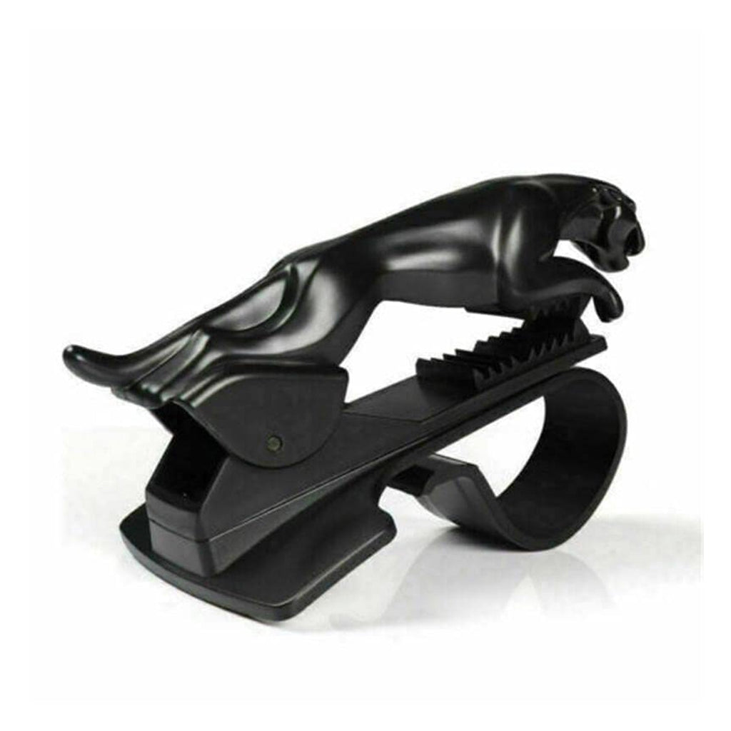 Packaging of the PHOBIA car phone holder with its distinctive leopard design.
