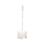 Ergonomic Pro Clean toilet cleaning brush securely placed in its potted holder.