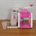 Pink gola maker placed on kitchen countertop ready for use