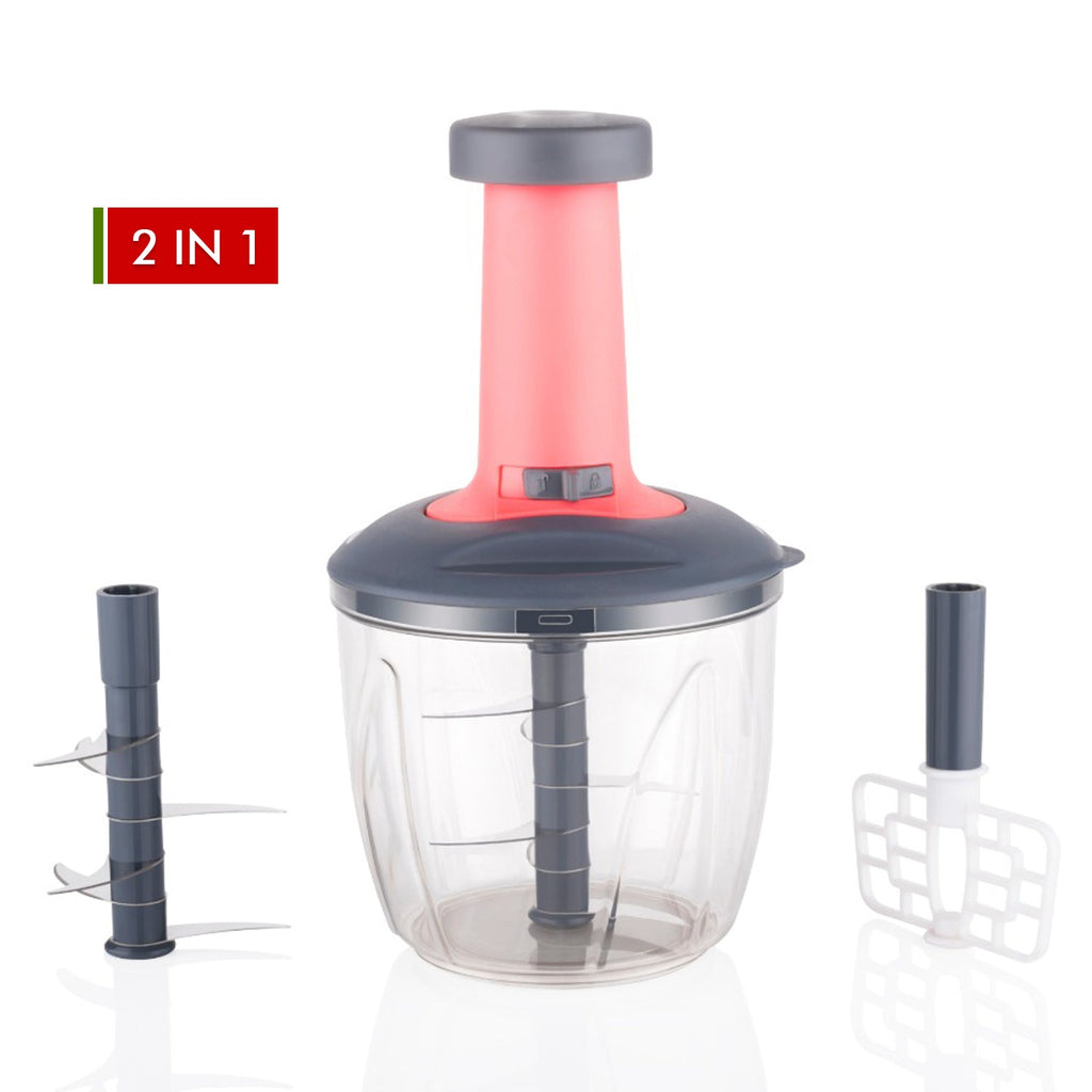 Easy to clean 1100ml vegetable chopper, making post-meal cleanup a breeze.