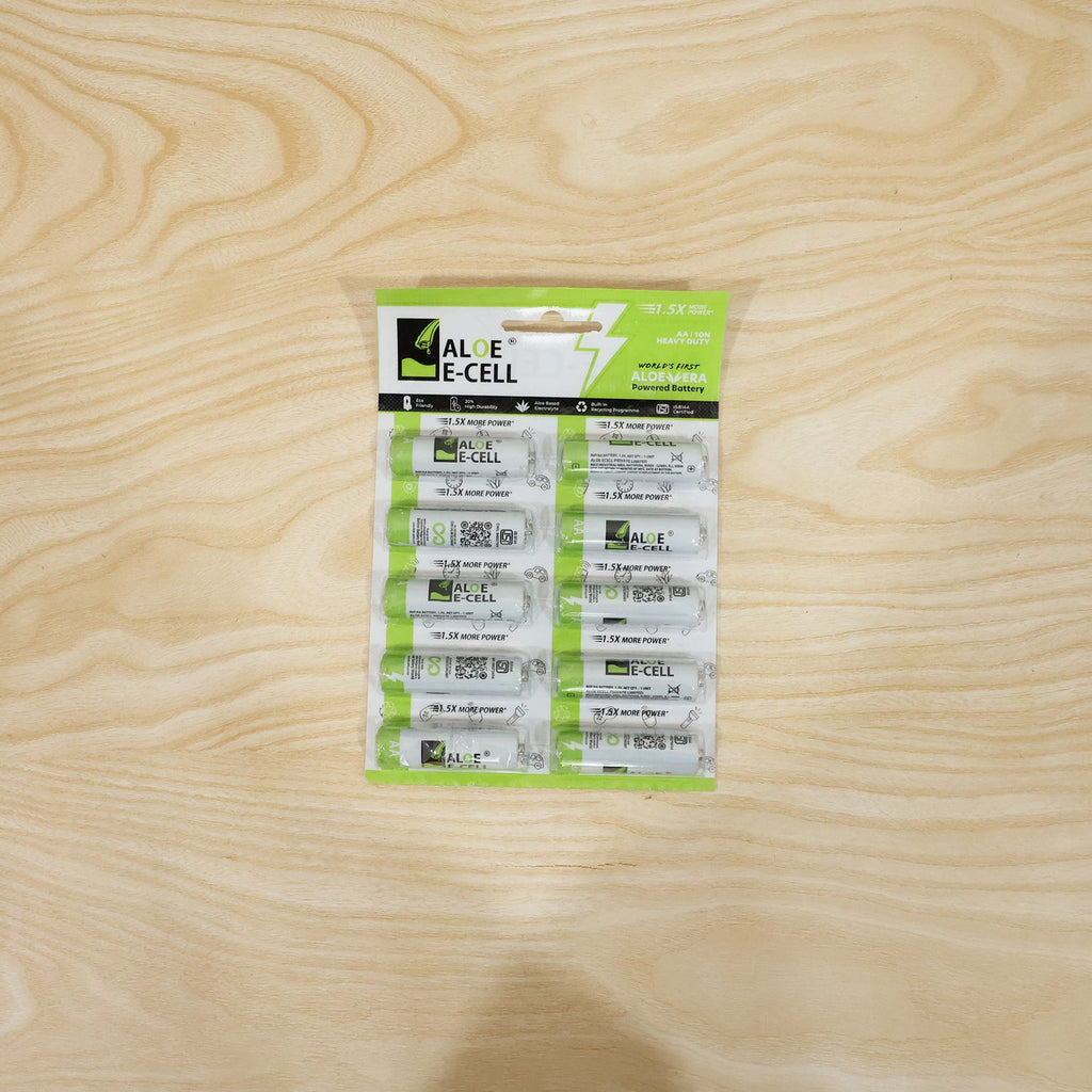 Back view of AA battery pack showing product details