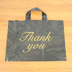 Durable 25×34 cm Thank You printed carry bag with reinforced handles