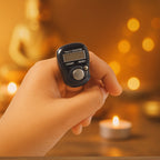 Counting button on digital finger tally counter for quick one-touch increments