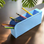 Compact and portable desktop storage box, ideal for various small items.