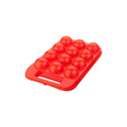 Side view of the sturdy egg carry tray with a secure clasp.