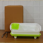 Kitchen dish organizer rack with water tray for drying