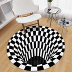 Detailed view of 3D space round carpet texture