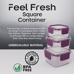 Stackable airtight food storage containers saving kitchen space