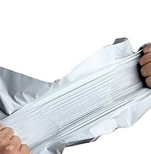 Bundle of 100 Tamper Proof Courier Bags, highlighting the bulk quantity.