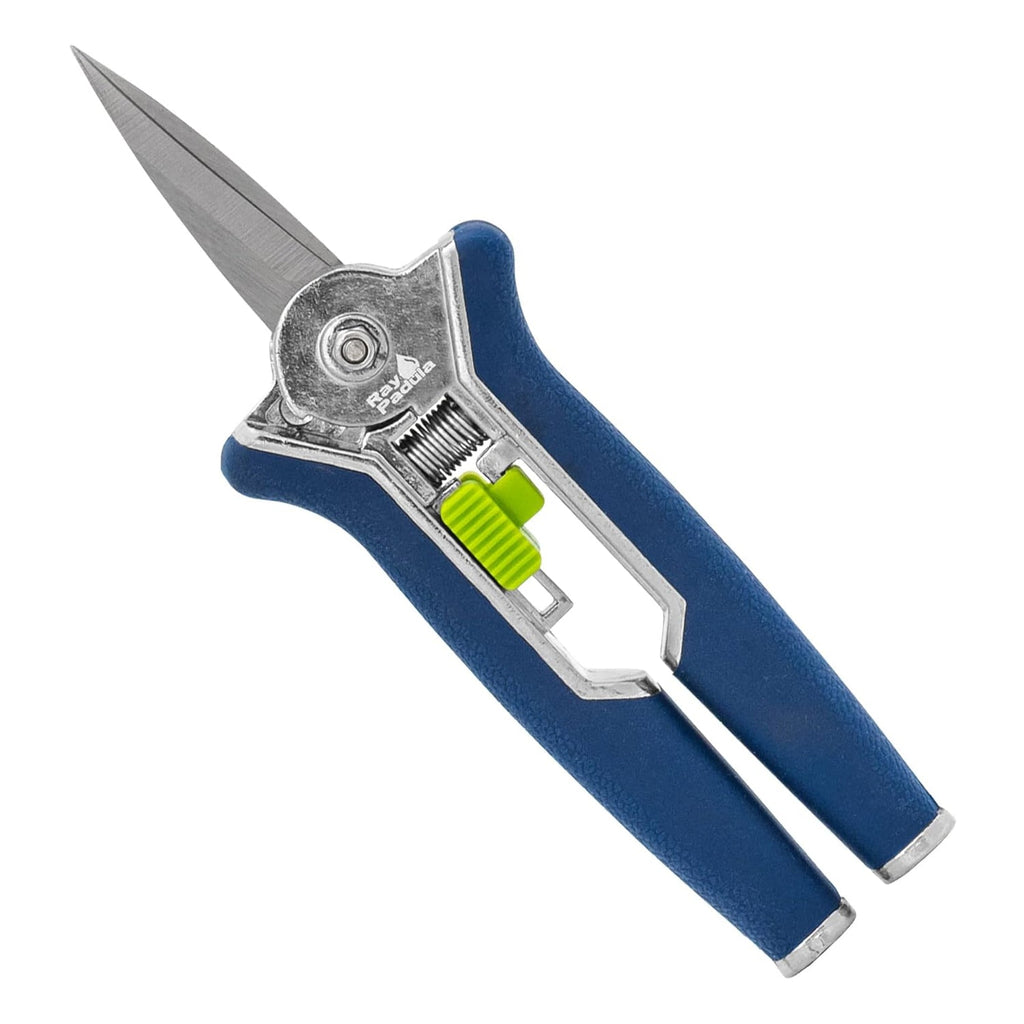 Ergonomic handle of micro garden snip for comfortable grip during pruning