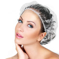 VelvaBloom large disposable shower caps, ideal for women's hair protection.