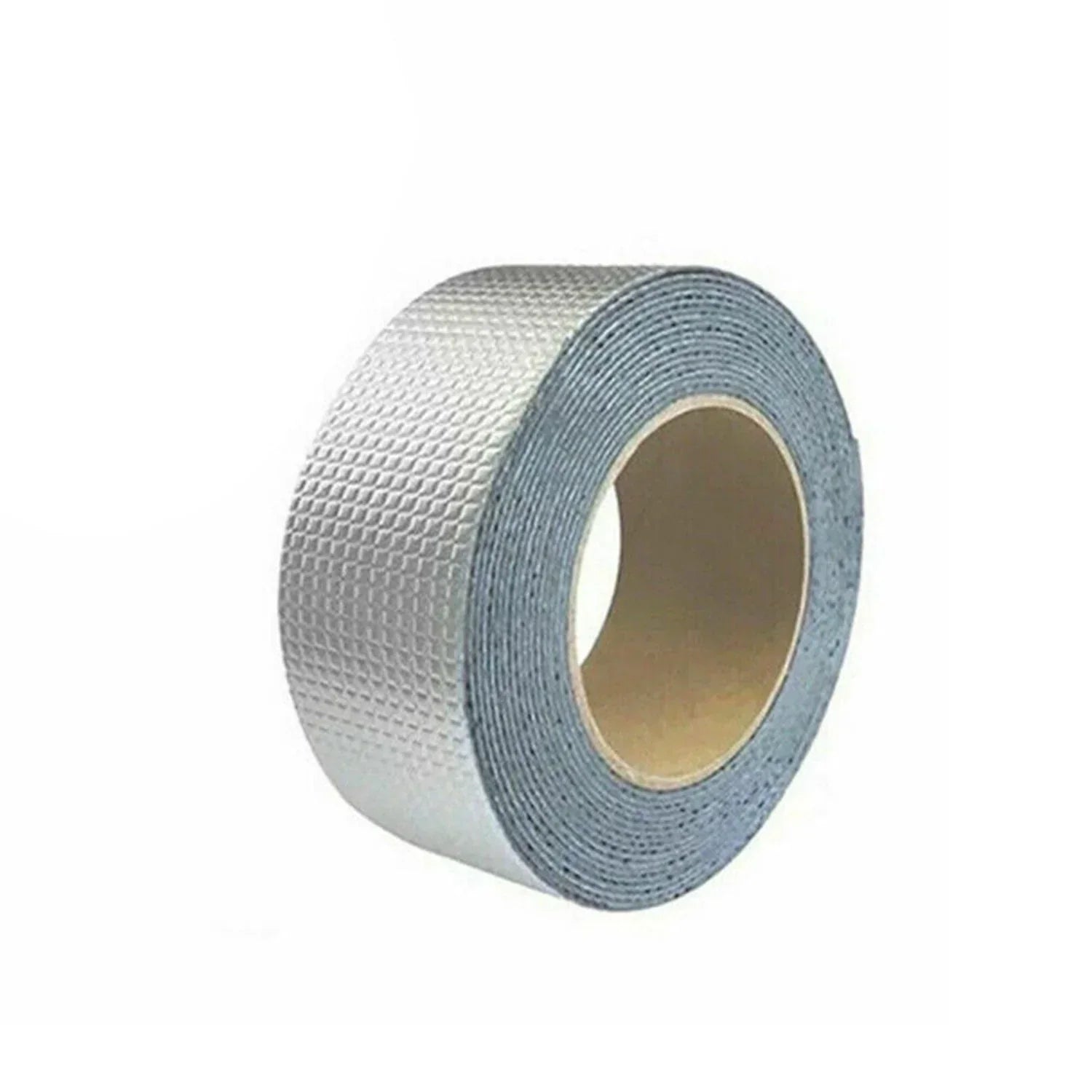Heat-resistant aluminum foil tape applied to a surface for insulation