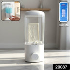 Wall mounted sanitizer dispenser bottle with manual push button