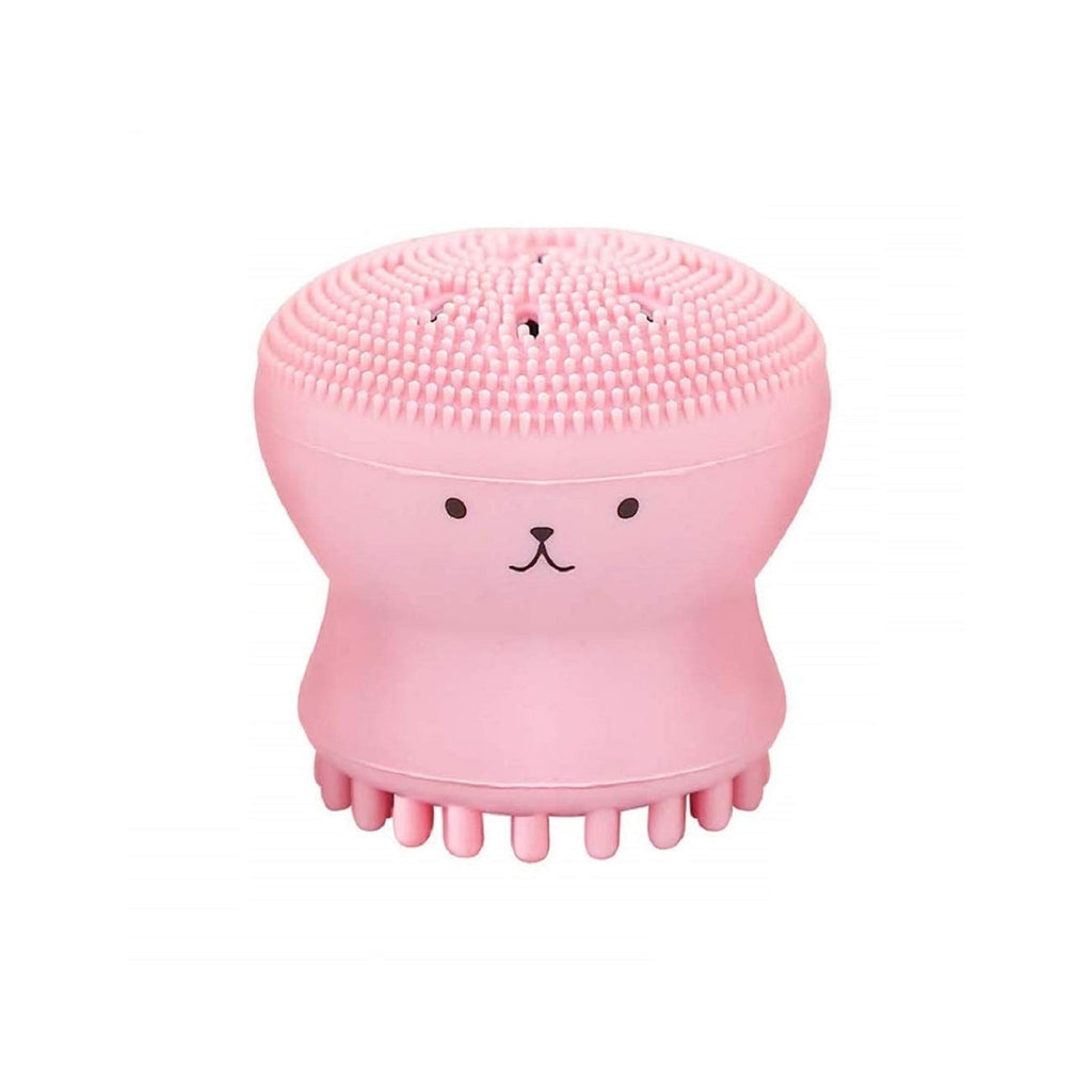 Octopus facial massager stimulating skin for improved product absorption.