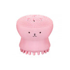 Octopus facial massager stimulating skin for improved product absorption.