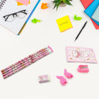 Arrive Kit kids' stationery set with wooden pencils and sharpener.