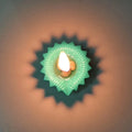 A colourful silicone diya glowing brightly for Diwali celebrations, enhancing festive decor.