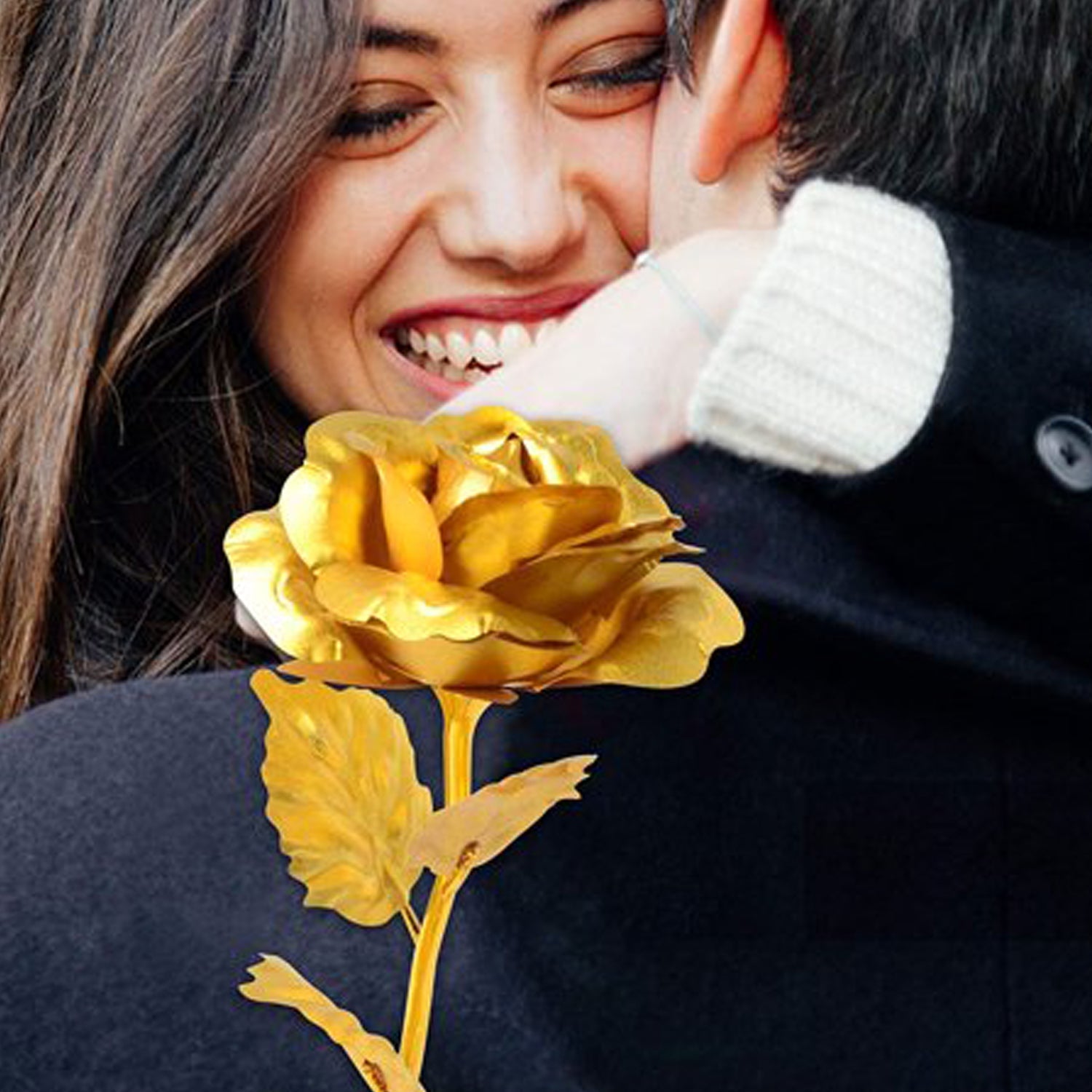 Elegant gold plated eternal rose with premium gift packaging