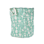 Spacious collapsible laundry bag standing upright, showcasing its generous capacity.