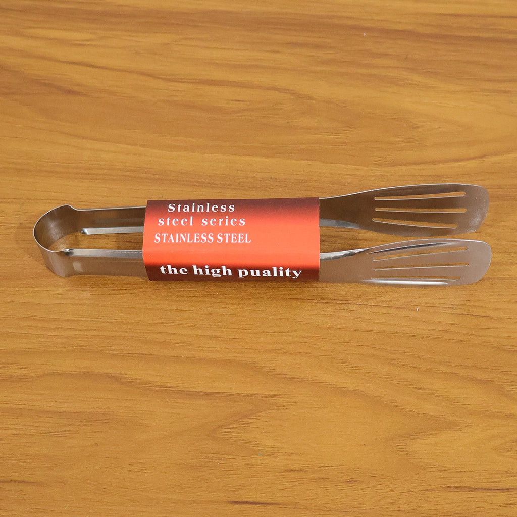 Multipurpose stainless steel kitchen serving tongs for cooking and serving