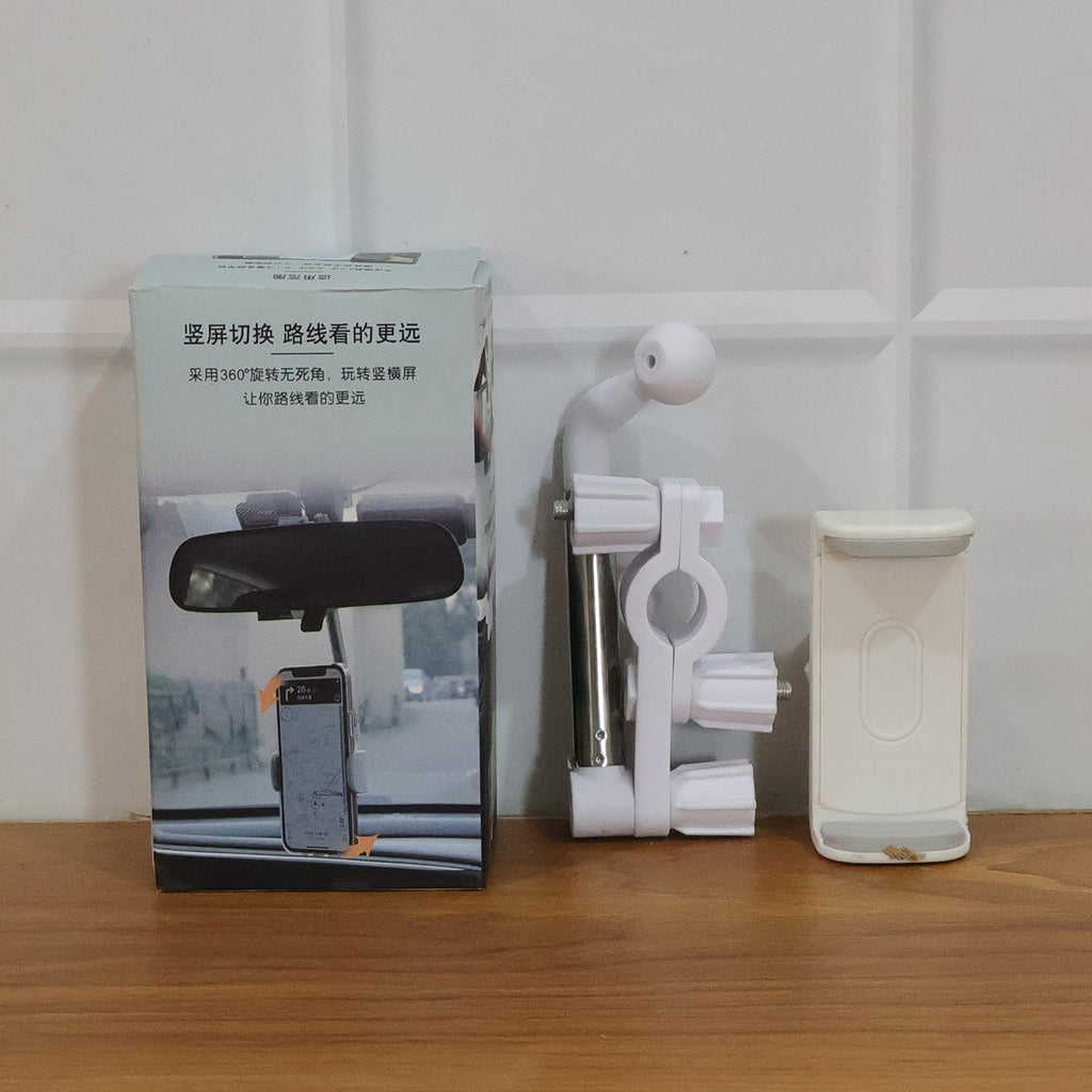 Rotating car phone holder demonstrating flexible 360 degree movement