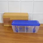 Detailed shot of the durable food-grade ABS plastic material of the storage container.