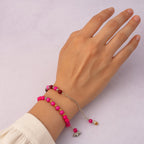 Ethnic fashion beaded bracelet with mixed colors and adjustable closure