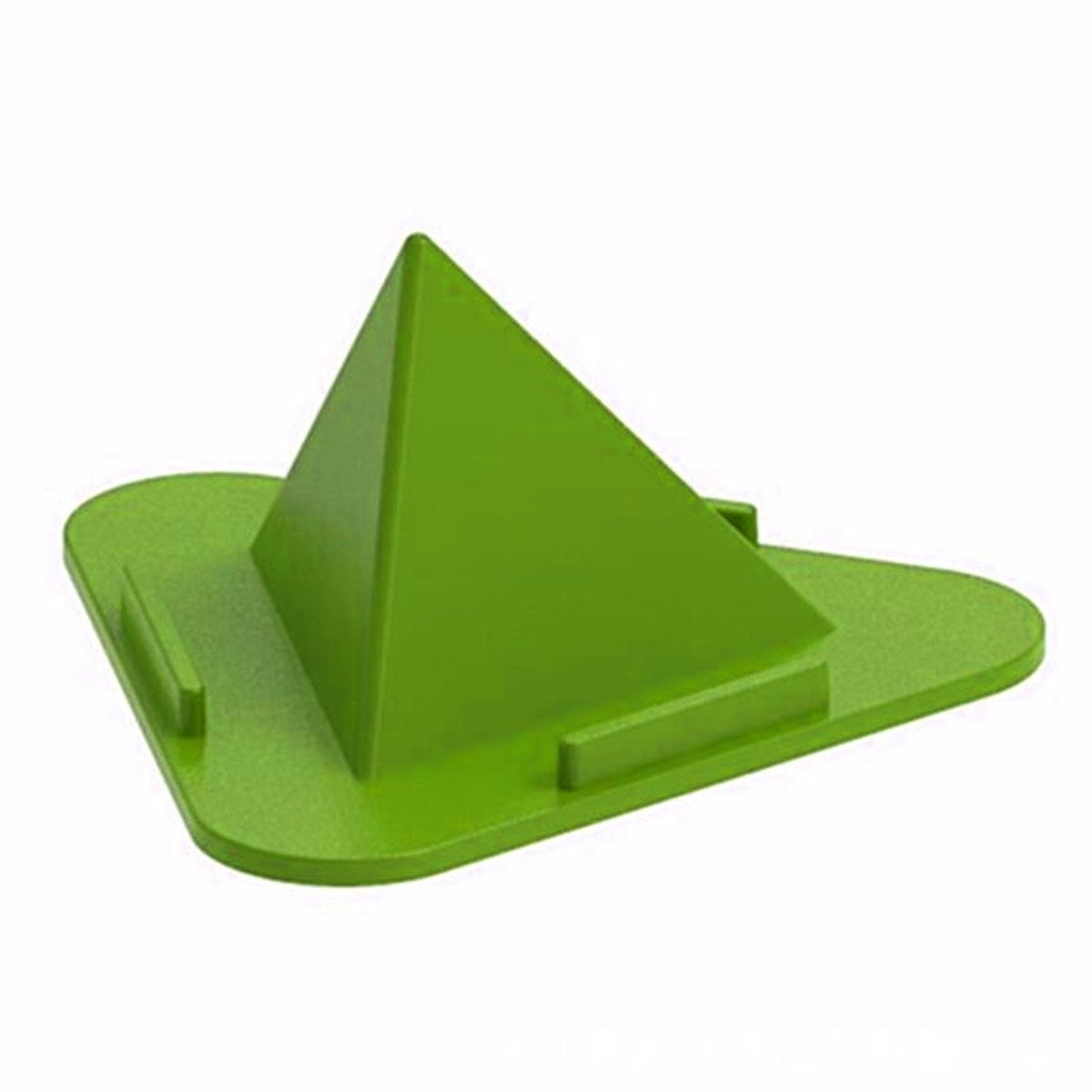 PHOBIA Pyramid Mobile Stand in black, showcasing its stable base for phones.