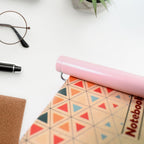Close-up of the Fountain Blue Pen smoothly writing on a piece of paper.