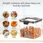Display of 700ml square food storage containers in a four-pack, emphasizing their utility.