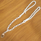 Fancy curtain holder with bead detailing and crystal accents