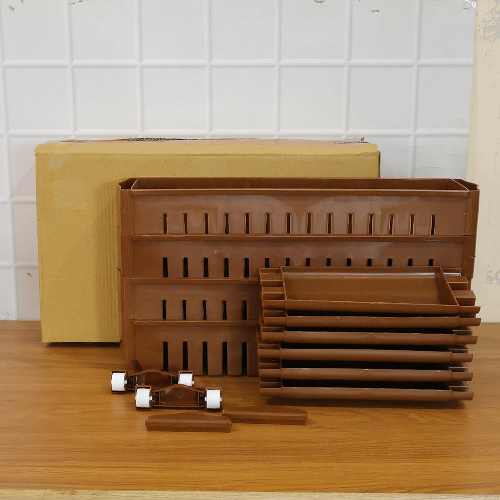 Durable plastic multipurpose storage rack with four layers