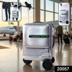 Compact scooter style travel trolley bag with integrated lock